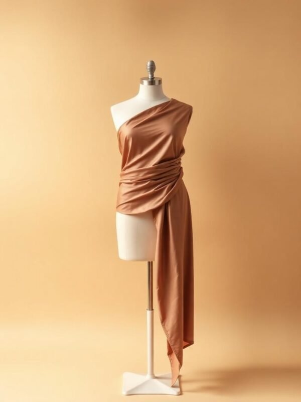 Silk Draped Dress