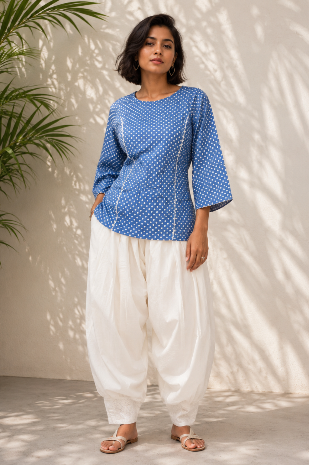 azure-polka-co-ord-set