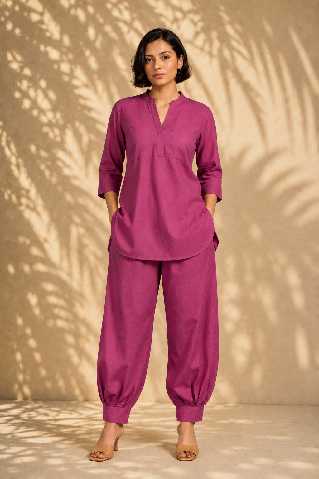 fuchsia-ease-relaxed-co-ord-set